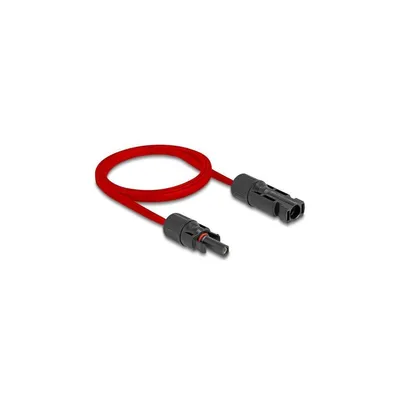 Produktbild von Delock DL4 Solar Flachbandkabel Stecker zu Buchse 1 m rot