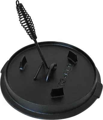 Image de Levier de couvercle en acier de 34 cm, idéal pour les casseroles, les marmites et les barbecues – Crochet de levage avec poignée, comme levier pour les casseroles et comme accessoire pour barbecue, parfait pour le camping, la cuisine et une utilisation en extérieur