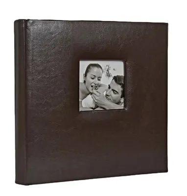 Obrázok produktu pre Tradičný album BEKRI2 v štýle scrapbooku (na vlepovanie fotografií), 20 listov / 40 strán, tmavohnedá umelá koža.