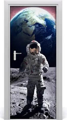 Produktbild von Tulup Türaufkleber 85x205 cm Dekorative Aufkleber Selbstklebend Wasserdichte Tapete Abnehmbar Schlafzimmer Wohnzimmer Wohnkultur - Astronaut Klebe