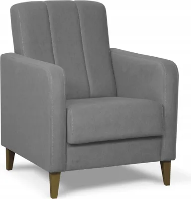 Produktbild von Sessel - Grau - 67x87x77 cm B/H/T - Easy Clean Material - Kompakte Abmessungen - Modern Ohrensessel - DELTA