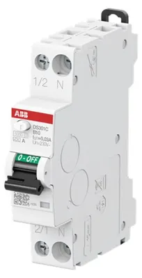 Imagen del producto de 2CSR255163R1105: Interruptor diferencial/interruptor de protección de línea, 10 A