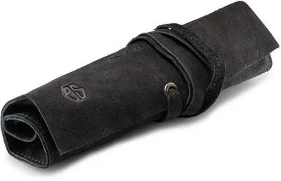 Produktbild von Leder Etui für Schreibgeräte und Accessoires - Handgefertigtes Schreibutensilienkoffer - Lederkoffer (schwarz)