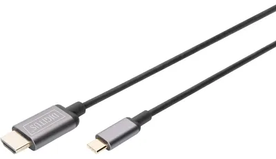 Produktbild von Digitus USB-C > HDMI (ST-ST) 1,8m Adapterkabel 4K UHD 30Hz Black