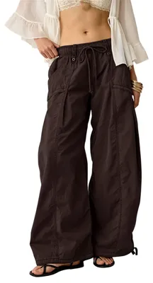 Imagen del producto de Pantalones cargo para mujer con cintura elástica