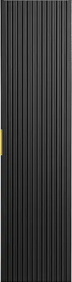 Produktbild von Geriffelter Hängesockel für Badezimmer - Schwarz - Höhe 140 cm - ZEVARA