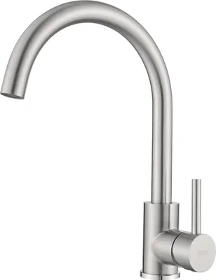 Immagine prodotto di rubinetto da cucina orientabile a 360° - Acqua calda e fredda - Acciaio inox spazzolato