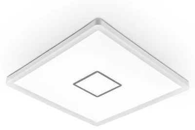 Immagine prodotto di B.K.Licht Plafoniera LED ultra sottile, luce bianca naturale 4000K, 2400 Lm, LED integrati 18W, alta 2.8cm, quadrata lato 29.3cm, lampada da soffitto per cucina o sala da pranzo, plastica, IP20, 230V