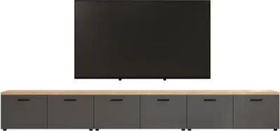 Image de Baggio meuble TV 3 parties, 6 portes anthracite.