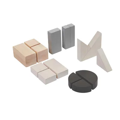 Produktbild von PlanToys Fraction Blocks, 1,5 Jahr(e), Holz, Schwarz, Grau, Weiß, Holz