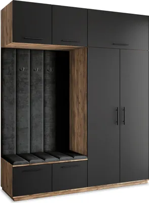 Produktbild von Masseno Garderobe-Set REMA 200/240/60 cm Modern Garderobenschrank Eiche Lefkas