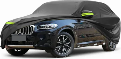 Produktbild von Autoabdeckung fš¹r BMW X3 F25/G01 2010-2024 210D-PU Outdoor Vollabdeckung Autoabdeckung Alle Wetter Wasserdicht Winddicht Sonnenschutz mit Fahrertš¹r Rei?verschluss Schwarz
