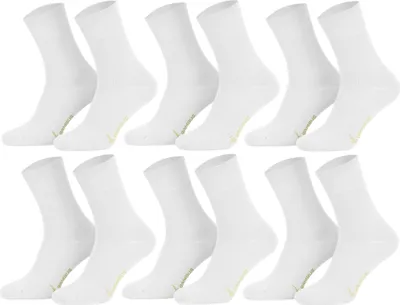 Tobeni 6 Paar Bambus Socken ANTIBAKTERIELL ohne Gummi für Damen und Herren Weiss