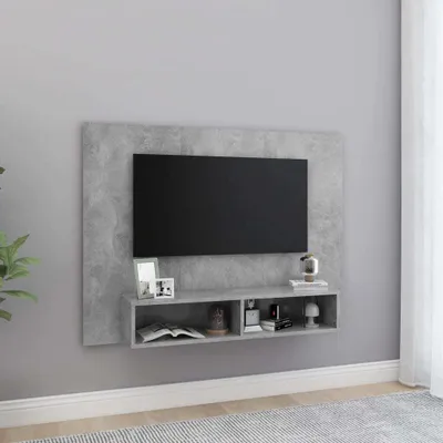 Produktbild von Maison Exclusive - TV-Wandschrank Betongrau 120x23,5x90 cm Holzwerkstoff