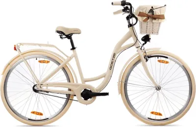 Obrázek produktu pro Dámské městské kolo Goetze Style 28" – 3 rychlosti Nexus, ocelový rám 18", LED osvětlení, košík