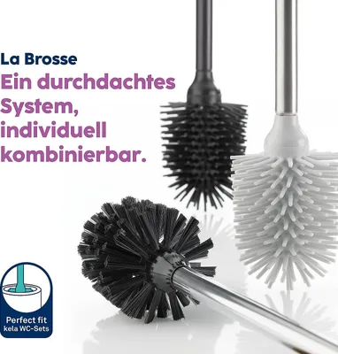 Obrázek produktu pro KELA Toaletní kartáč La Brosse z nerezové oceli s dlouhou rukojetí bílý lesklý KL-20138