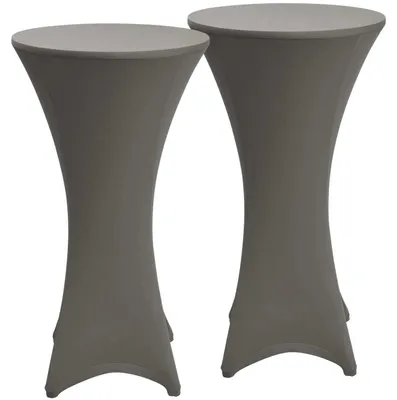 Produktbild von Beautissu Stretch Stehtisch Bistrotisch Husse, Ø60-65cm, Anthrazit, 2er Set