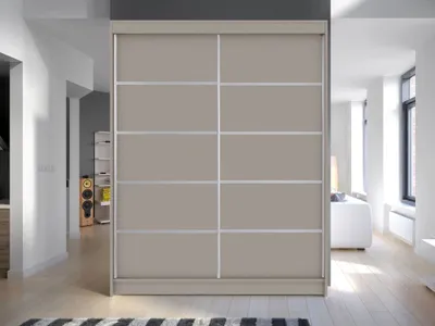 Obrázok produktu pre Šatníková skriňa s posuvnými dverami 150 cm PIRITU 4 - kašmír