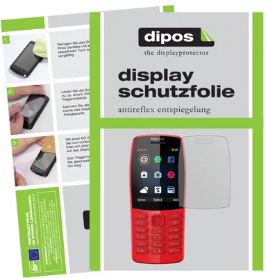 Produktbild von 2x Schutzfolie für Nokia 210 matt Displayschutzfolie Folie Display Schutz dipos