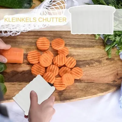 Produktbild von Gewellter Gemüseschneider Ergonomisches Vielseitiges | Pommes-Wellenschneider für Obst Spaß-Küchenhelfer Für Gewellte Crinkle-Cut Gurken, Karotten