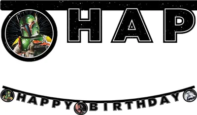 Produktbild von Banner Happy Birthday Star Wars |