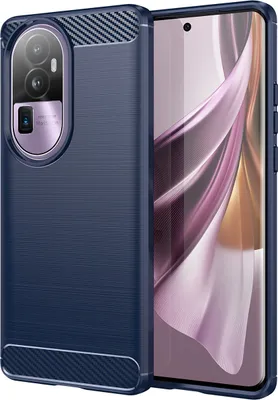 Produktbild von Hülle für Oppo Reno10 Pro+ Carbon-Faser Weich TPU Silikon Stoßfest Handyhülle Blau