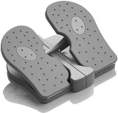 Produktbild von Unyqoos® Kompakter faltbarer Fußstepper aus verstärktem Nylon – rutschfeste Massagefläche, leicht & tragbar für Heim- und Büro-Fitness, ergonomisch, leise