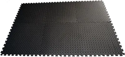 Produktbild von Schaumstoff Puzzle Matte Eva 60X60 6 Stück 10MM ENERO FIT Schwarz