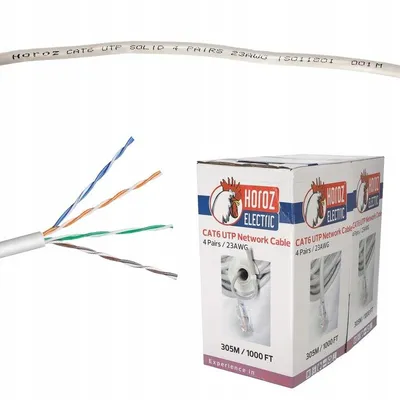 Obrázek produktu pro HOROZ UTP Cat.6 síťový kabel - kroucená dvojlinka Ethernet 20 m, bílý