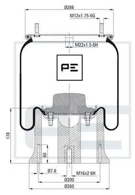 Image de PETERS ENNEPETAL Soufflet pneumatique 084.301-71A 9,595 kg