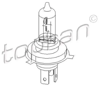 Produktbild von 1x TOPRAN 104 499 H4 Scheinwerfer Glühlampe 60/55W 12V P43t