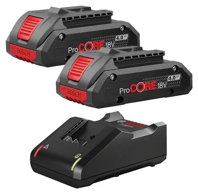 Image de Lot de 2 batteries ProCore 4Ah + chargeur GAL 18V-40 Bosch Professional