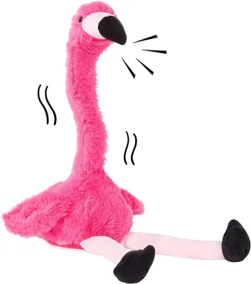 Productafbeelding van Pratende Flamingo Knuffel - Elektrisch Speelgoed Dier - Kinderen Amuseren - Herhaalt Wat Je Zegt