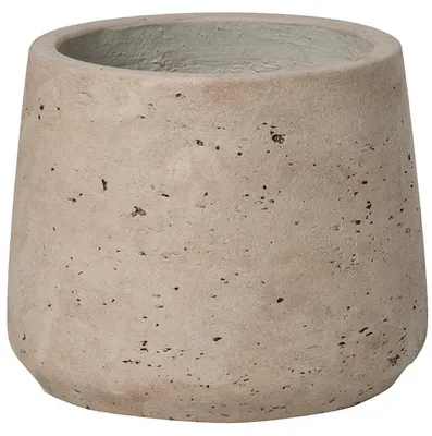Image de Pottery Pots Cover Rough - Patt S grey , diameter 14 cm