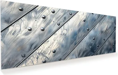 Produktbild von Glasbild 150x60cm in XXL für Wohnzimmer, Schlafzimmer Motiv Metallplatte