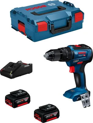 Produktbild von Schlagbohrschrauber BOSCH GSB 18V-55 (2 x 5,0 Ah + GAL 18V-40 + L-Boxx 136)