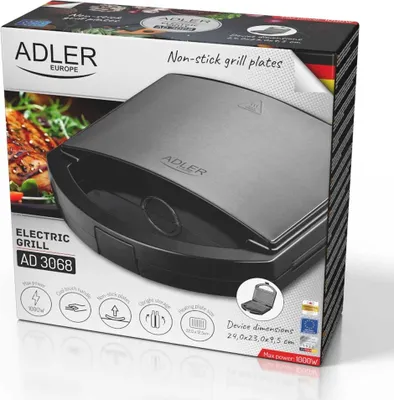 Obrázek produktu pro Adler Electric grill | AD 3068 | Electric Grill | 750 W | Black