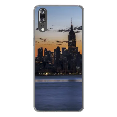 Produktbild von MuchoWow® Handyhülle Schutzhülle Hülle für Huawei P20 New York - Skyline - Amerika Silikon Softcase Handy Hülle - Hardcover