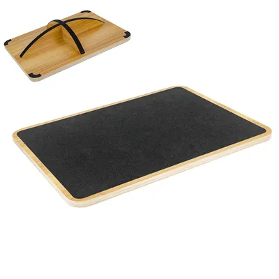 Produktbild von Balance Board für Physiotherapie, Wackelbrett aus Holz für Gleichgewichtstraining und Knöchelstärkung, 350 lbs Tragkraft, 45x34x8cm
