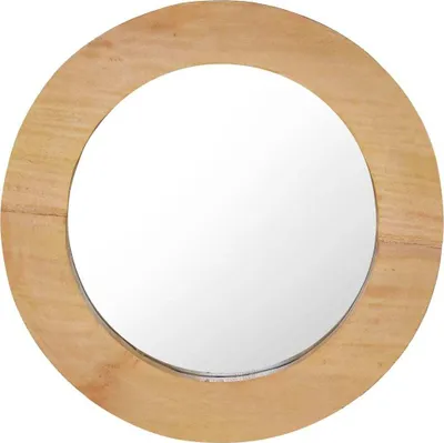 Produktbild von The Living Store Wandspiegel 40 cm Teak Rund