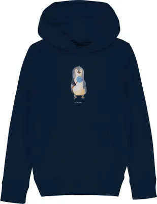 Produktbild von Mr. & Mrs. Panda Kinderpulli Pinguin Lolli 12-14 Jahre (152/164) - French Navy - Geschenk, Hoody, Kapuzenpullover, Heißhunger, Hoodie, Süß, Pullover, Süßigkeiten, Spruch