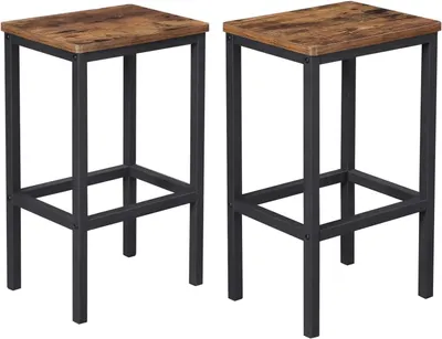 Produktbild von Barhocker - Barstuhl 2er-Set - Tragkraft 120 kg - Für Bar & Küche - Braun