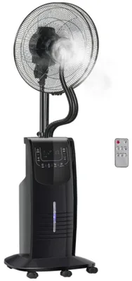 Produktbild von Standventilator mit Wasserkühlung, Sprühnebel, 3 Modi, 3,1L Wassertank, 12h Timer, Fernbedienung, Oszillation, 90W, mobil, 135cm