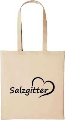 Produktbild von Huuraa Baumwollbeutel Salzgitter Geschenk Einkaufstasche Natural 10 Liter Baumwolle Salzgitter Accessoire