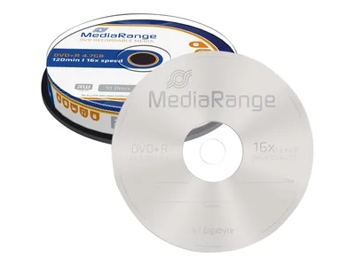 Immagine prodotto di MediaRange DVD+R 4,7GB 10 pezzi Fuso 16x 10 pezzi