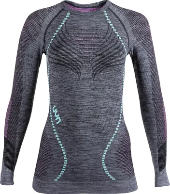 Produktbild von UYN Ambityon langarm Funktionsshirt melange Damen black melange/pink/aqua S/M