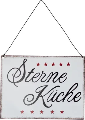 Produktbild von UNUS Metallschild Sterneküche Vintage Look Blechschild Spruchtafel Sprüchetafel