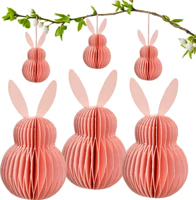 Produktbild von Osterdeko Ostereier zum Aufhängen rosa 6er Set Dekohänger