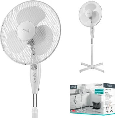 Produktbild von Teesa TSA8021, Haushalts-Lamellenlüfter, Weiß, Flur, 36 cm, 80°, 1050 - 1250 mm