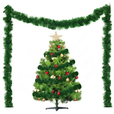 Produktbild von Weihnachtsgirlande künstliche Tannengirlande 12 Meter Grün Ø 13 cm für Innen & Außen